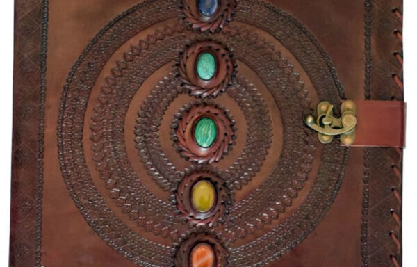 Giant Leather Journal – Chakra Stones IN STORE ONLY