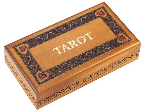 Wooden Tarot Box – hearts