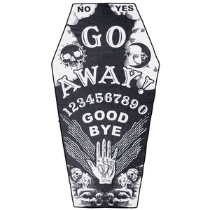 Go Away Coffin Ouija Beach Towel