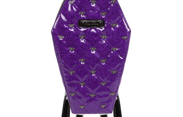 Mina Purple Glitter Coffin Backpack