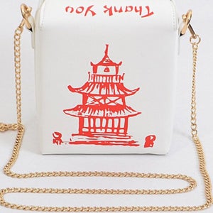 Chinese Take Out Purse – white