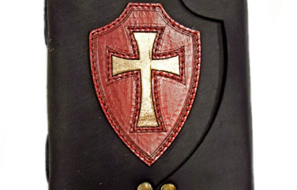 Shield with Cross Leather Journal