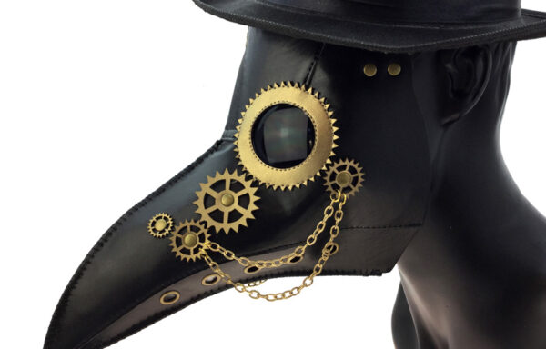 Plague Doctor mask – brown steampunk gears